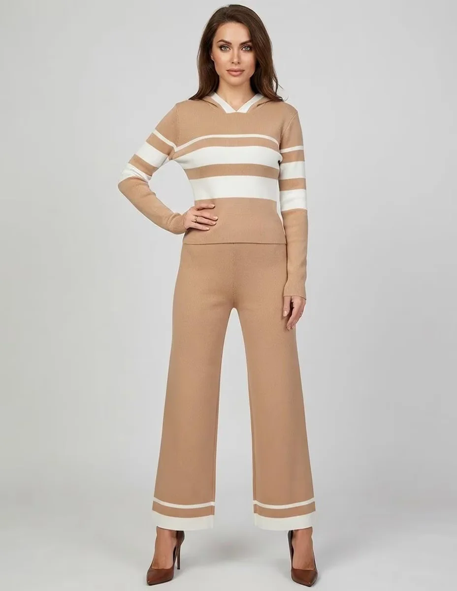 Conjunto tejido de algodón para mujer