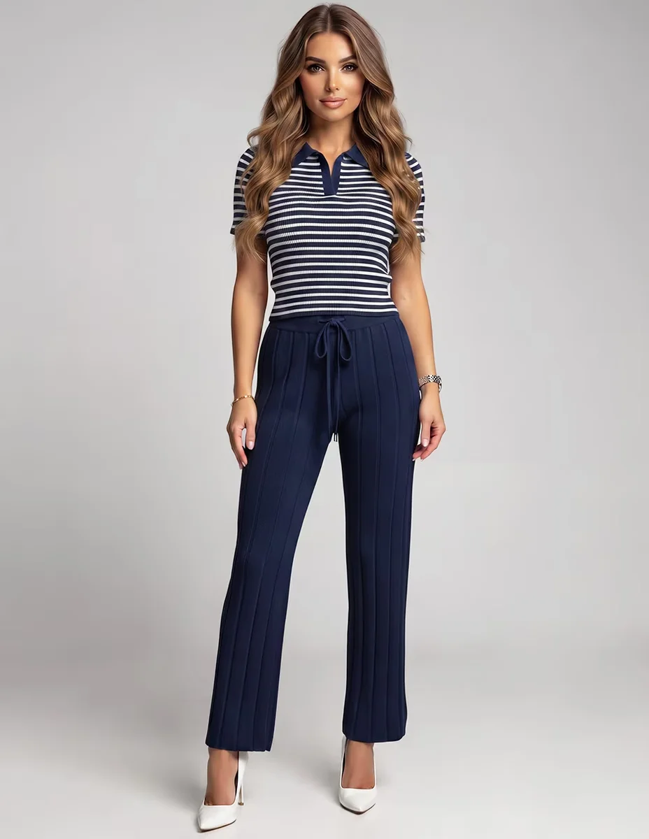 Conjunto tejido de algodón para mujer