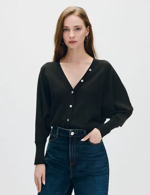 Suéter cuello con escote para mujer
