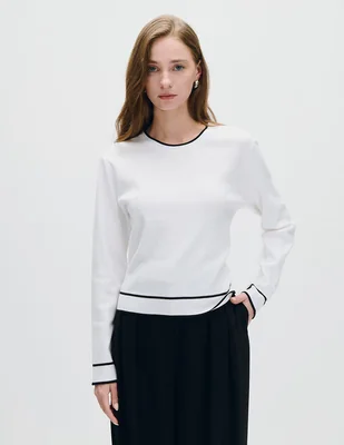 Suéter cuello redondo para mujer