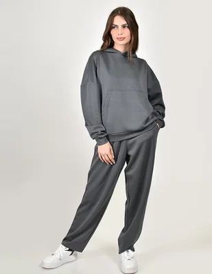 Conjunto deportivo regular con elástico para mujer