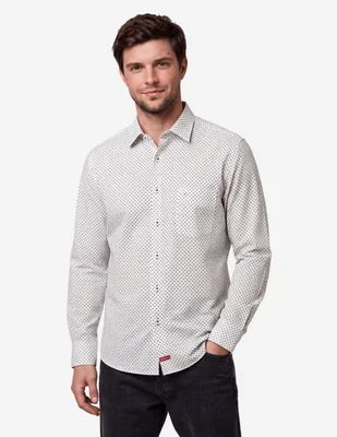 Camisa casual de algodón manga larga para hombre