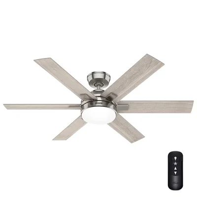 Hunter, Ventilador de Techo Georgetown 52" Acabado Níquel Cepillado