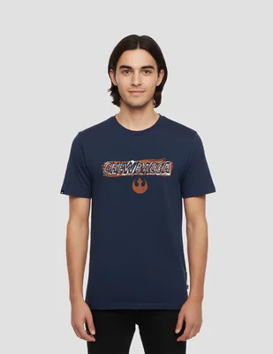 Playera star wars chewbacca sketch cuello redondo para hombre
