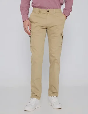 Pantalón cargo recto de algodón para hombre