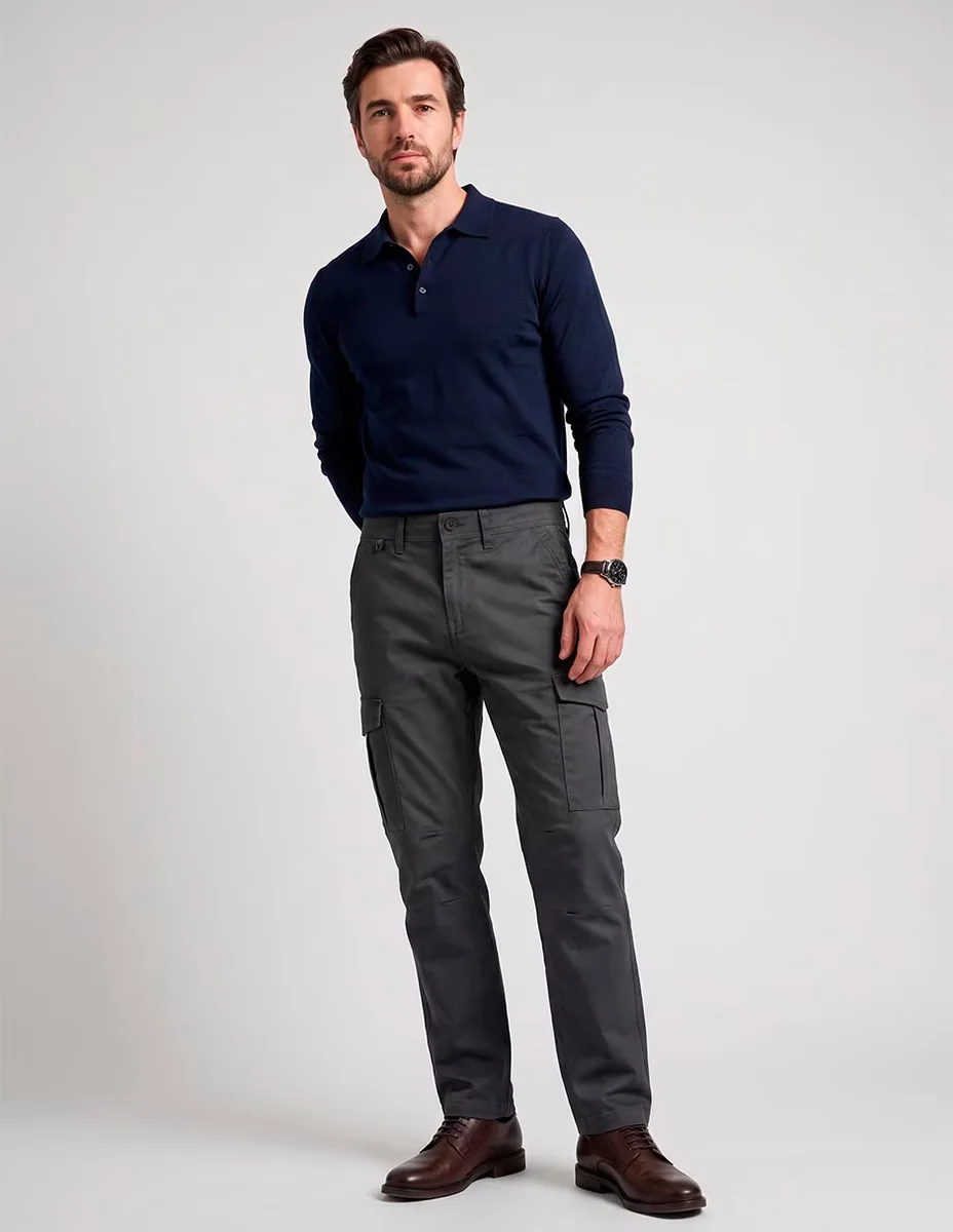 Pantalón cargo straight para hombre