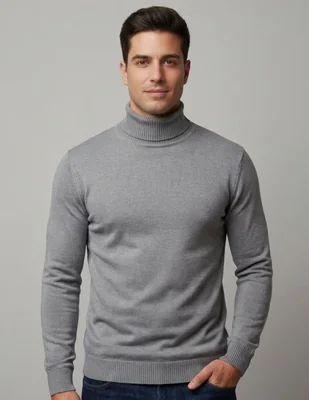 Suéter cuello tortuga para hombre
