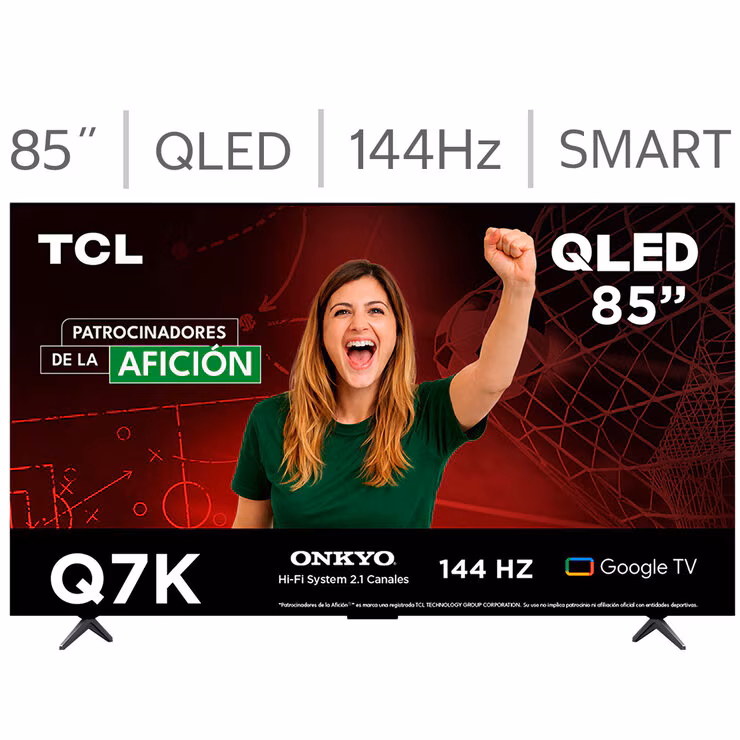 TCL Pantalla 85" QLED 4K Google TV