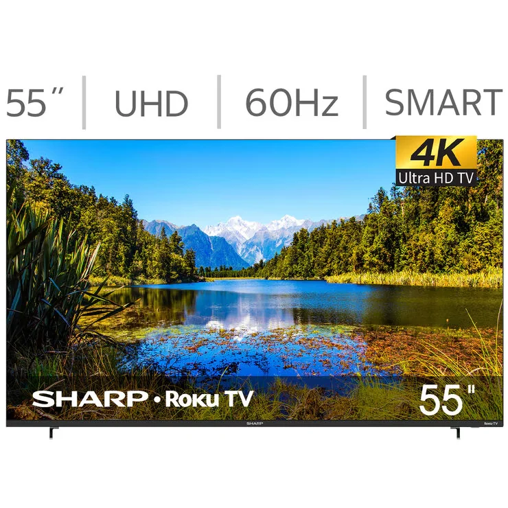 Sharp Pantalla 55" UHD 4K Roku TV