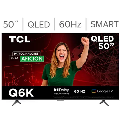 TCL Pantalla 50" QLED 4K Google TV