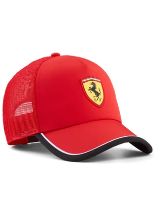 Gorra con visera curva casual ferrari trucker para hombre