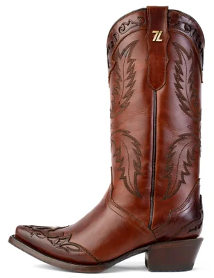 Bota cowboy abajo de la rodilla Vaquera 3003 de piel para mujer