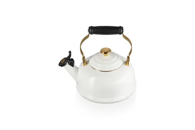 Tetera Le Creuset 17 L Blanco/Oro con Silbato