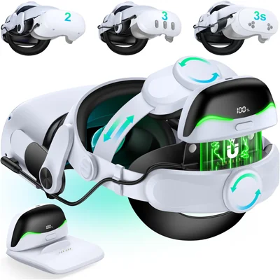 Diadema Dxkk Con Batería Magnética De 20000 Mah Para Meta Quest 3s - Venta Internacional.