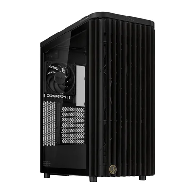 Funda Atx Mid-tower Asus Proart Pa401 Madera Con Vidrio Templado Y Ventiladores Duales