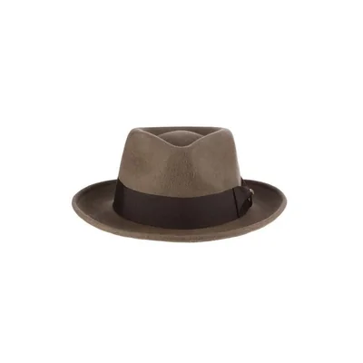 Sombrero Fedora Scala Grande Oliva de Lana Felt Plegable para Hombre