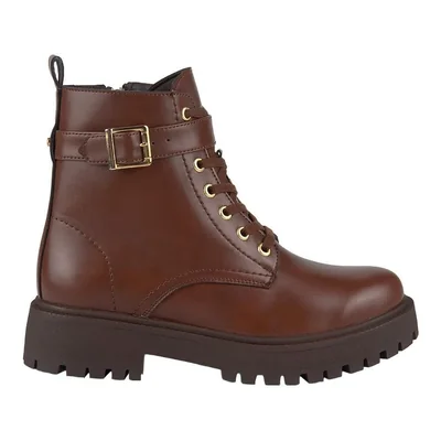 Bota dama kebo militar agujeta y hebilla 4cm 1345664