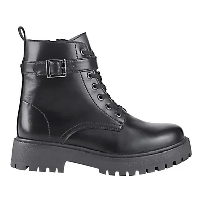 Bota dama kebo militar agujeta y hebilla 4cm 1345665