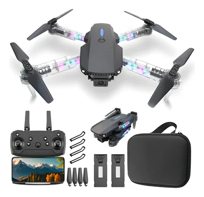 Mini Drone Con Camara Ourlife Ak Air2 Con Luces Chidas Negro