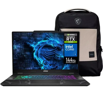 Laptop Gamer MSI Cyborg 17 NVIDIA GeForce RTX 5060 Intel Core i7 240H 16GB DDR5 SSD 1TB 17.3" Teclado Español Mochila