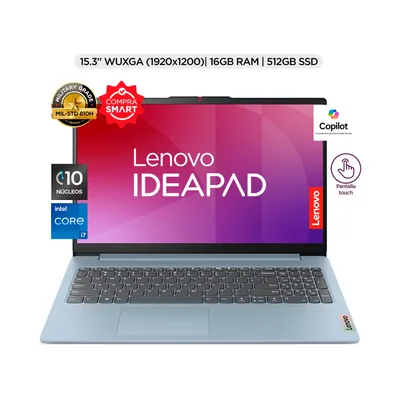 Laptop Lenovo Ideapad Slim 3 15IRH10 15.3" WUXGA Touch Intel Core I7, 16 GB RAM 512GB SSD