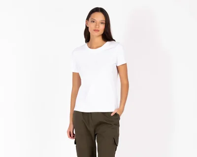 Playera Blanca Lucky Star para Mujer