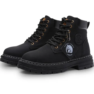 Botas Uso Rudo Estilo Urbano Vinipiel Casual Negro para Hombre