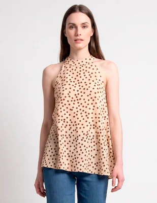 Top cuello redondo