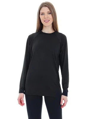 Playera manga Larga cuello Redondo para mujer