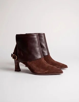 Bota al tobillo hispanitas de piel para mujer