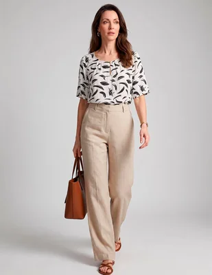 Blusa manga al codo para mujer