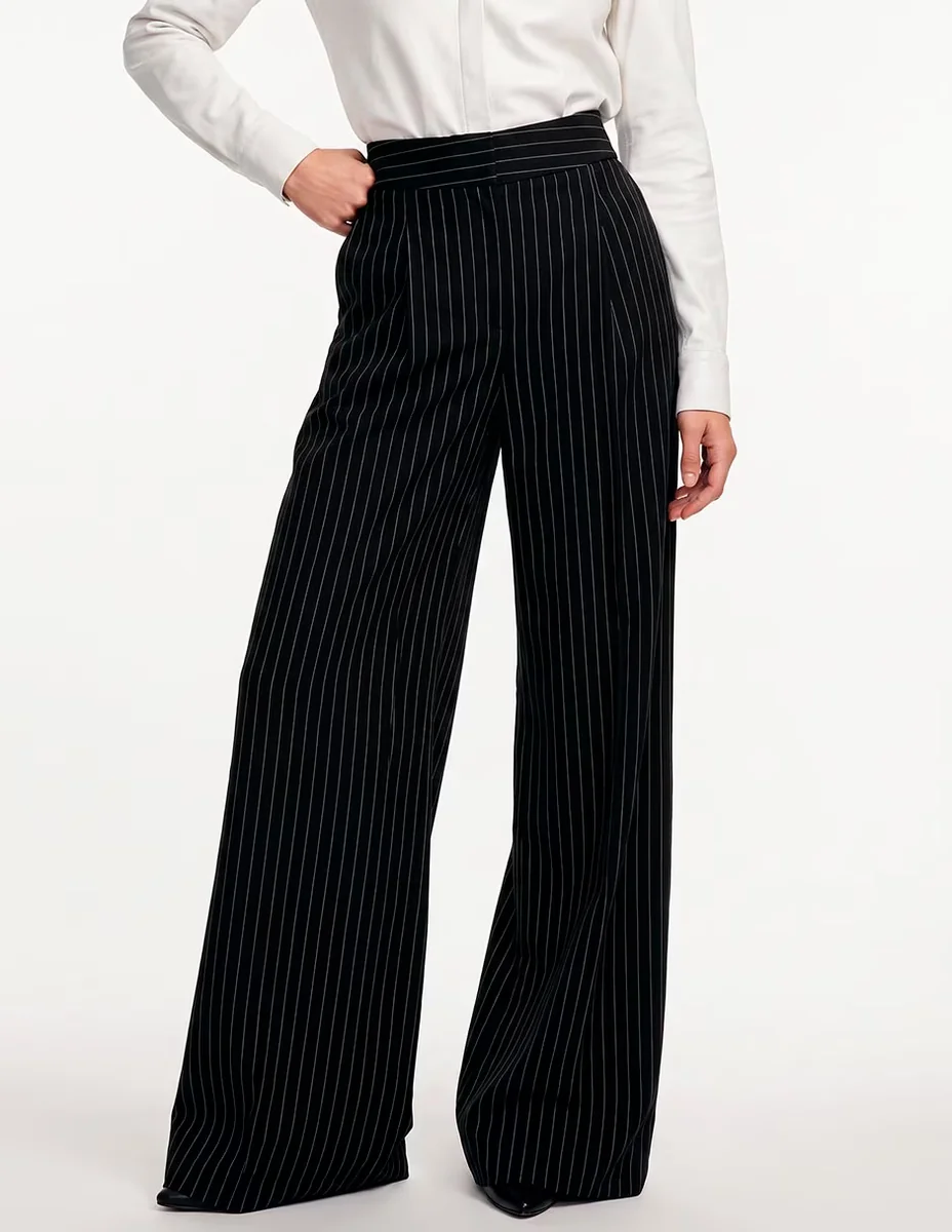 Pantalón relaxed wide leg para mujer