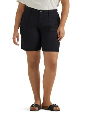 Shorts Lee Talla Plus 23 cm Negro Utilitario