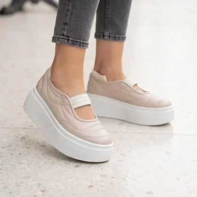 Been Class tenis con plataforma para mujer latte cod 149005-E