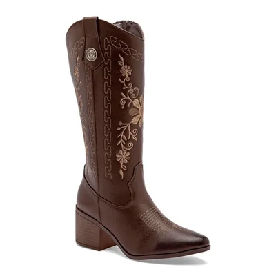 Maxim bota vaquera para mujer café cod 147376-E
