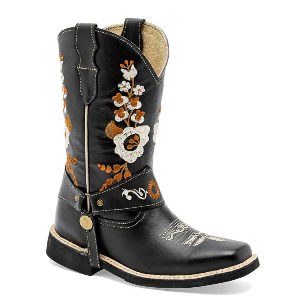 Risel bota vaquera piel para mujer negro multicolor cod 147432-E