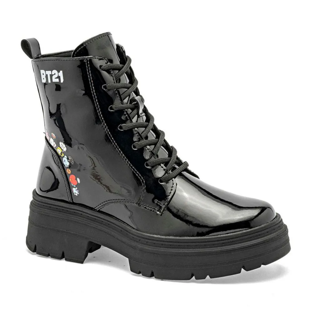 Yuyin bota para mujer negro charol cod 147363-E
