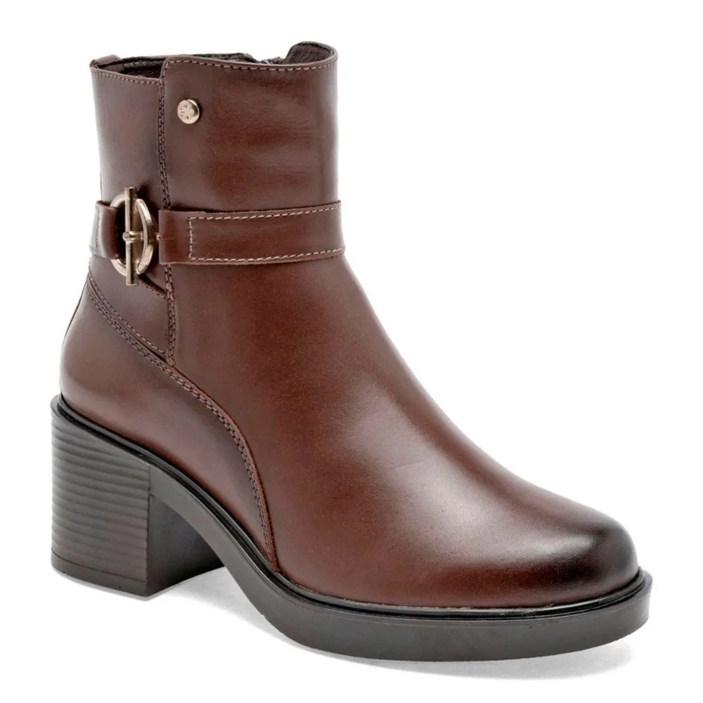 Moramora bota piel para mujer café cod 147420-E