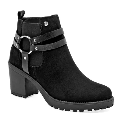 Moramora botin para mujer negro durazno cod 148377-E
