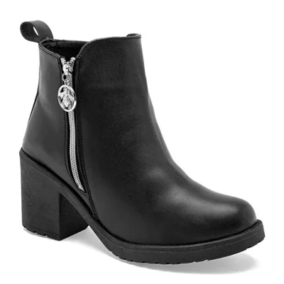 Queen botin para mujer negro cod 147426-E