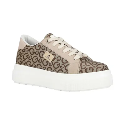 Tenis Plataforma G By Guess Café con Estampado de Logotipo para Mujer