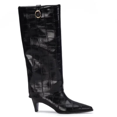 Bota Puntal Xti Negro con Pantalón para Mujer