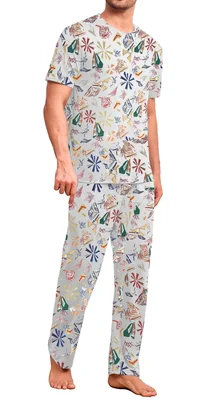 Pijama Conjunto Elegante Shendy Vendy Blanca para Hombre