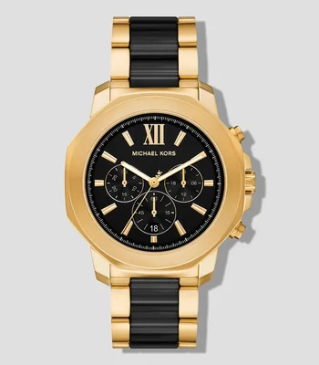 Reloj para Hombre Prescott Clásico Dorado, Negro