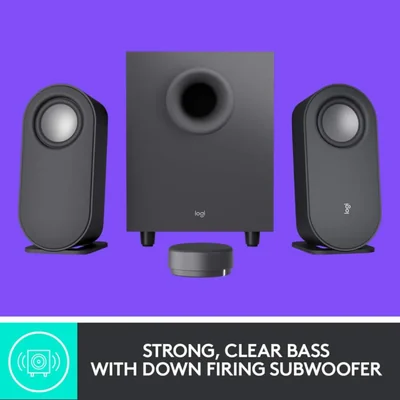 Bocina para computadora Logitech Z407 Bluetooth con subwoofer negros