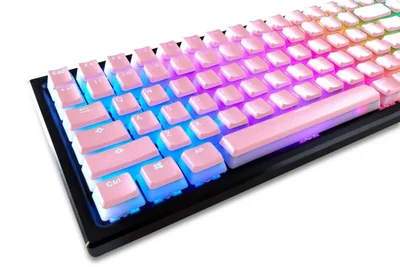Teclas Glacier PBT OEM translúcidas rosa