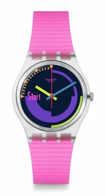 Reloj Swatch Gent 34 mm Rosa Neón Biosustentable Unisex