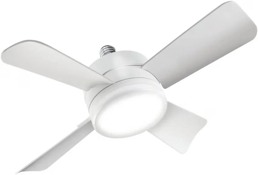 Foco LED con ventilador de techo 4 aspas blanco
