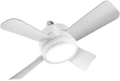 Foco LED con ventilador de techo 4 aspas blanco