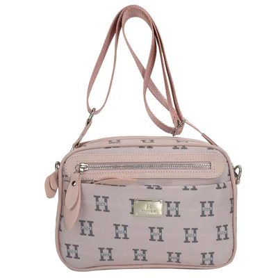 Bolsa Crossbody Rosa para Mujer Huser Monograma